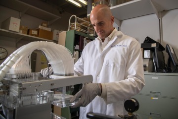 male lab researcher
